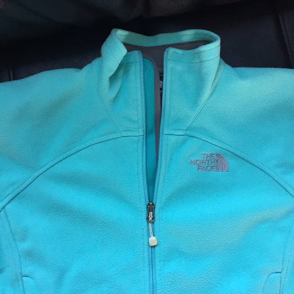 Light Weight Fleece North Face Zip Up Jacket Blue - Picture 2 of 5